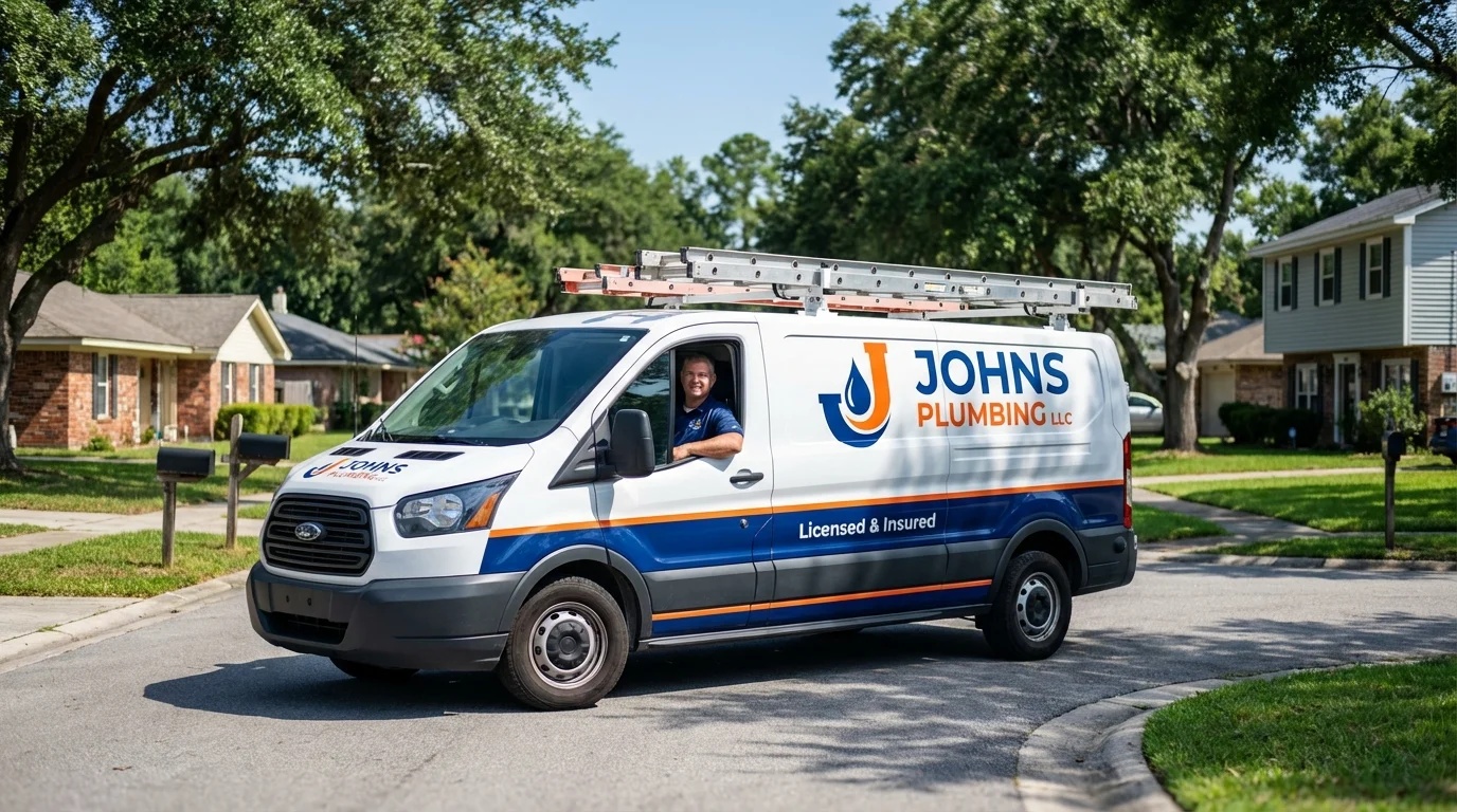 Johns Plumbing LLC service van in Sewickley, PA