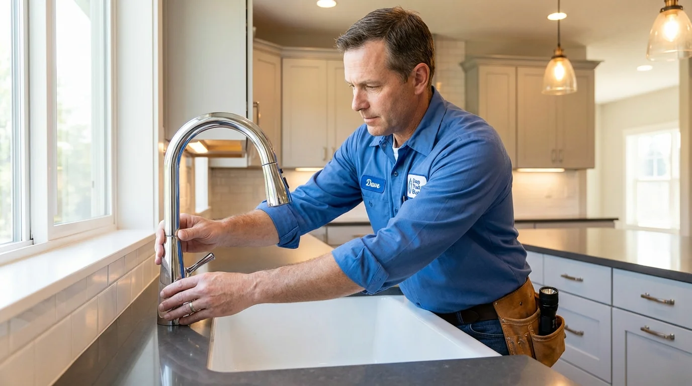 Kitchen faucet installation by Johns Plumbing LLC in Sewickley